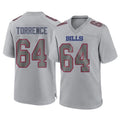 B.Bills #64 O'Cyrus Torrence Player Gray Home Game Ndoa Stitched Jerseys