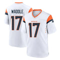 D.Broncos #17 Jaylen Waddle Player White Home Game Ndoa Stitched Jerseys