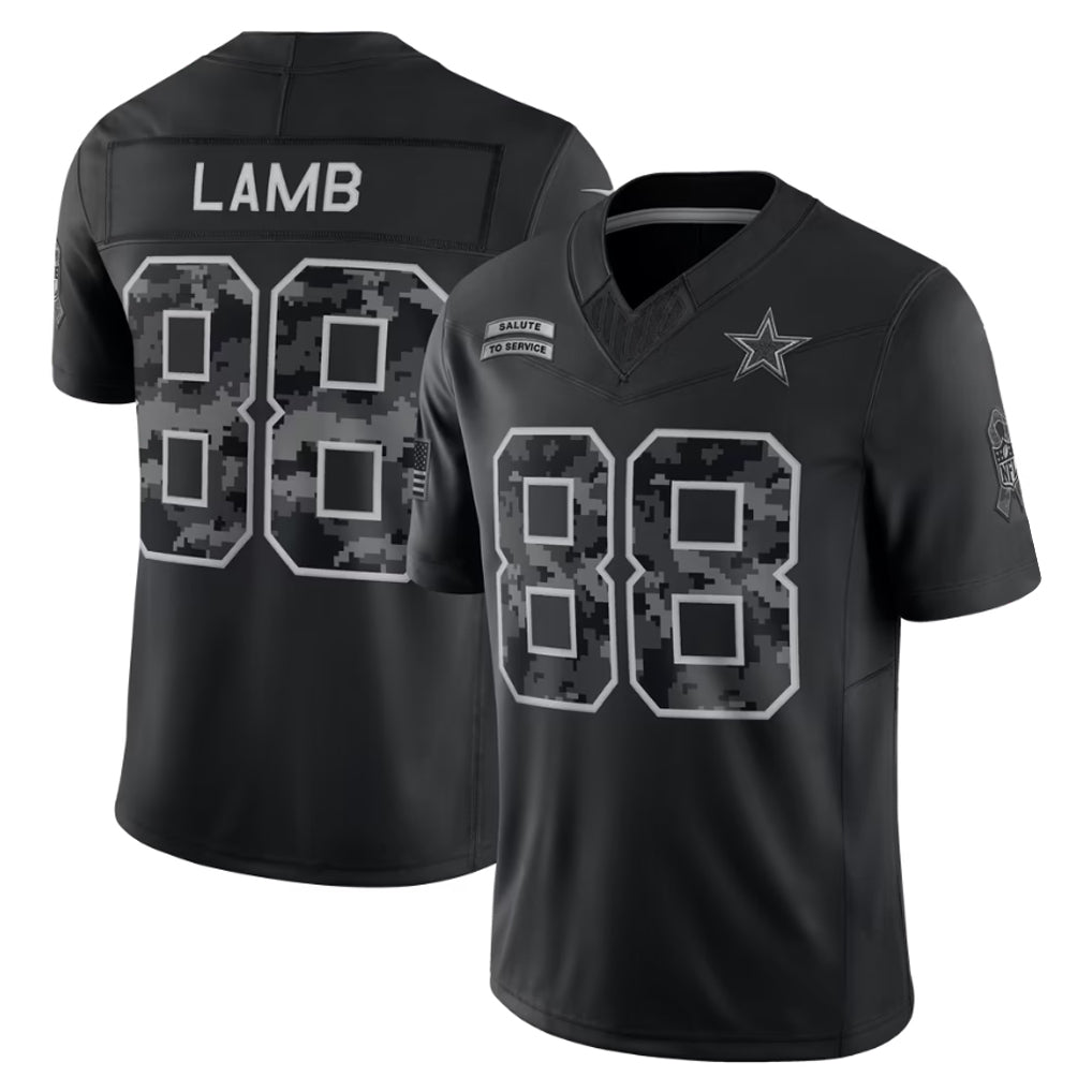 Ndoa D.Cowboys #88 CeeDee Lamb Player Black Limited 2026 Salute to Service Home Game Stitched Jerseys