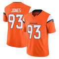 D.Broncos #93 D.J. Jones Player Orange Vapor F.U.S.E. Limited Home Game Ndoa Stitched Jerseys