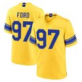 LA.Rams #97 Poona Ford Player Gold Classic Sol Home Game Ndoa Stitched Jerseys
