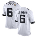 J.Jaguars #6 Antonio Johnson Player White Home Game Ndoa Stitched Jerseys