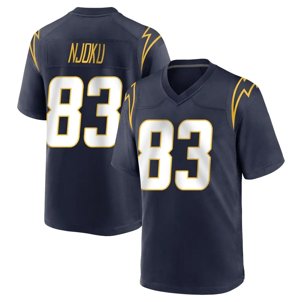 LA.Chargers #83 David Njoku Player Navy Home Game Stitched Jerseys