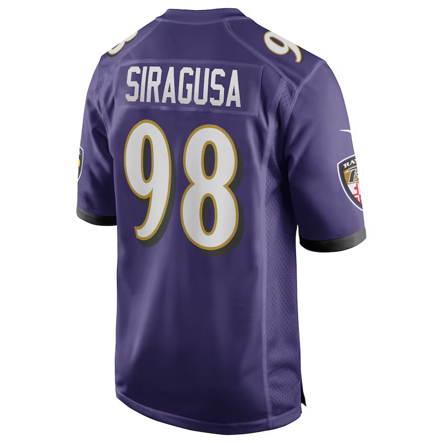 B.Ravens #98 Tony Siragusa Player Purple Alternate Home Game Ndoa Stitched Jerseys