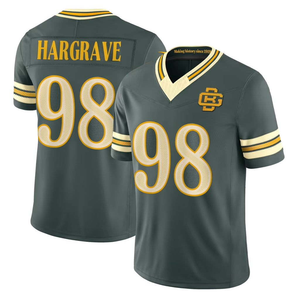 GB.Packers #98 Javon Hargrave Player Green Limited 2026 Rivalries Collection Home Game Edoa Stitched Jerseys