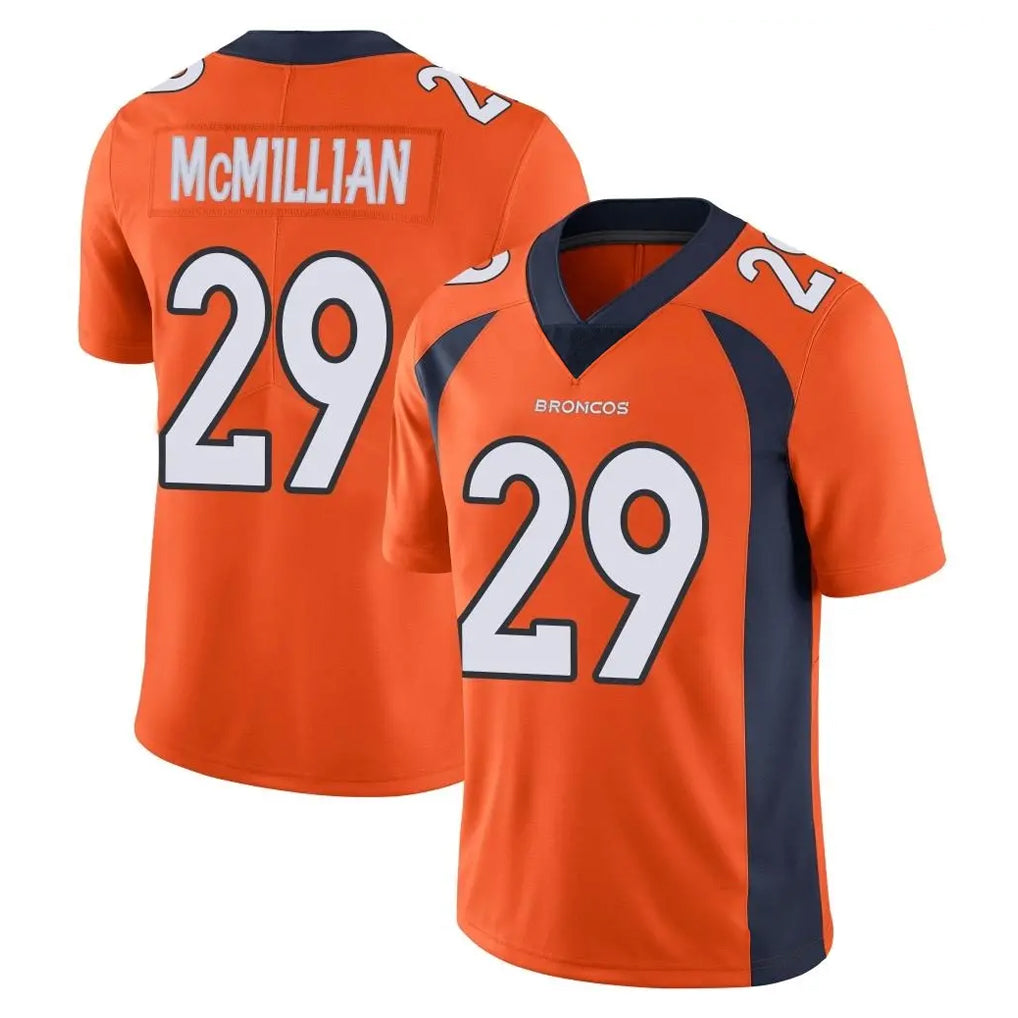 D.Broncos #29 Ja'Quan McMillian Player Orange Color Vapor Untouchable Limited Game Ndoa Stitched Jerseys