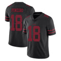 SF.49ers #18 Eddy Pineiro Player Black Alternate Limited Vapor Untouchable Home Game Ndoa Stitched Jerseys