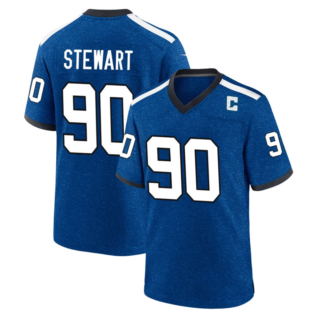 IN.Colts #90 Grover Stewart Player Royal Alternate Indiana Nights Home Game Ndoa Stitched Jerseys