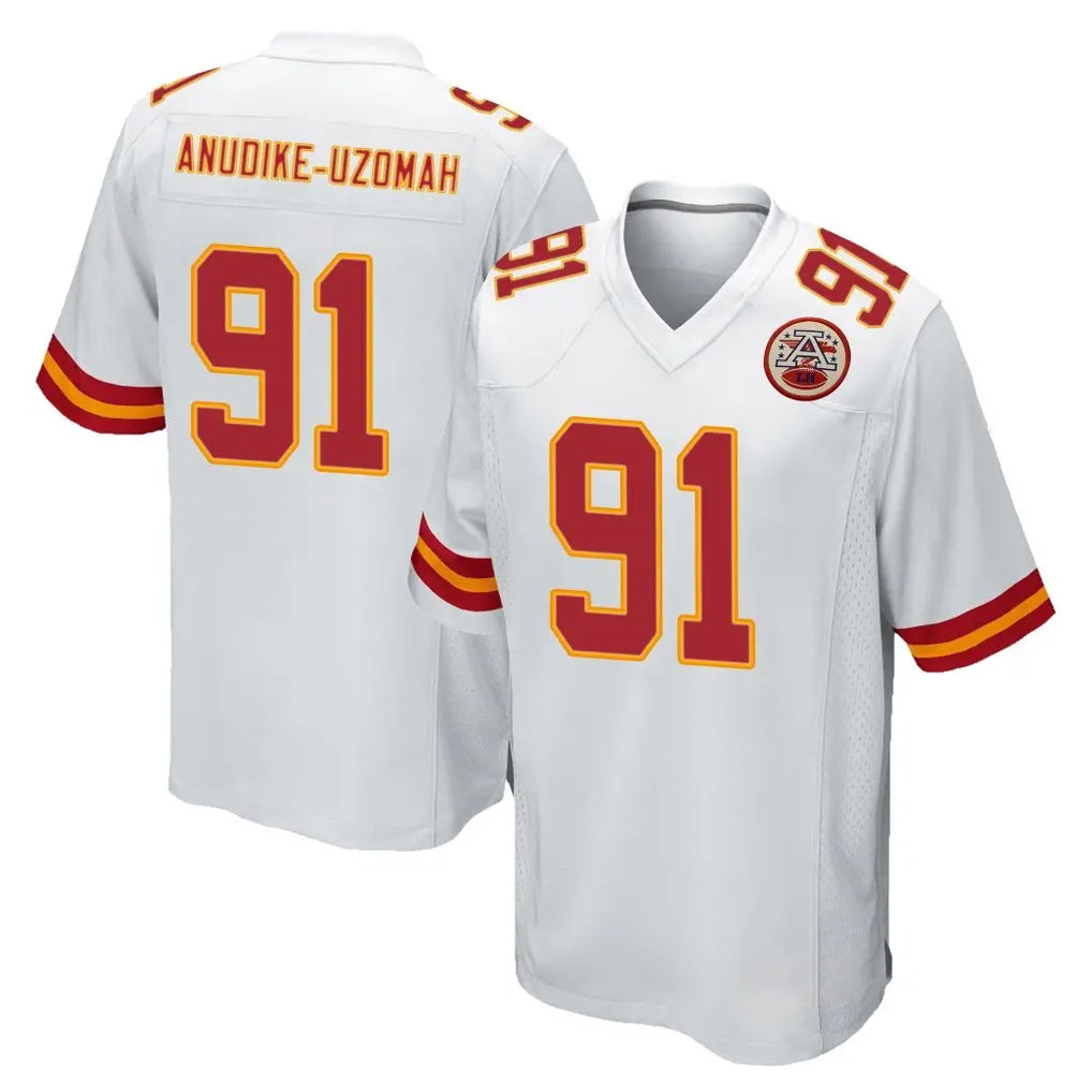 KC.Chiefs #91 Felix Anudike-Uzomah Player White Home Game Stitched Jerseys