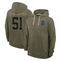 IN.Colts #51 Akeem Davis-Gaither Player Olive Limited 2025 Salute To Service Hoodies Game Ndoa Stitched Jerseys