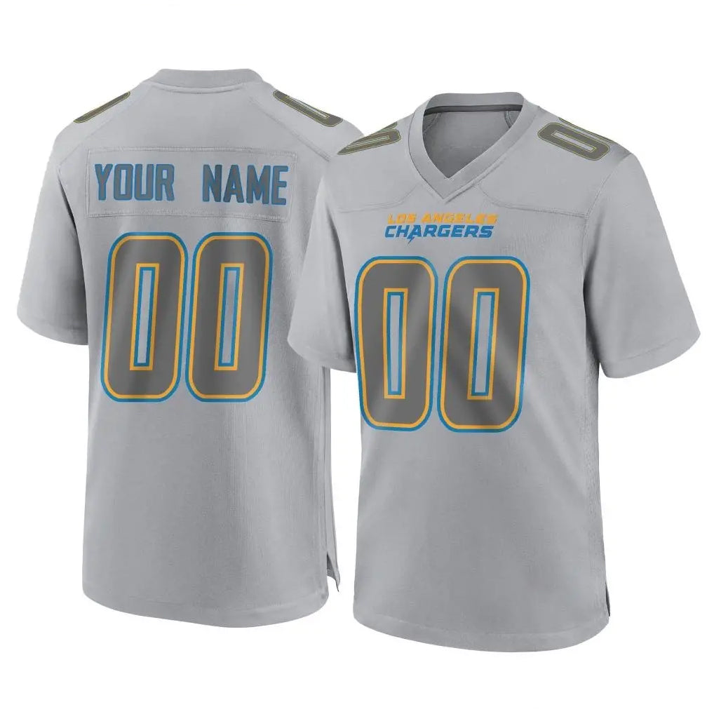 Custom LA.Chargers Gray Atmosphere Fashion Limited Game Any Name & Numbers Ndoa Stitched Jerseys