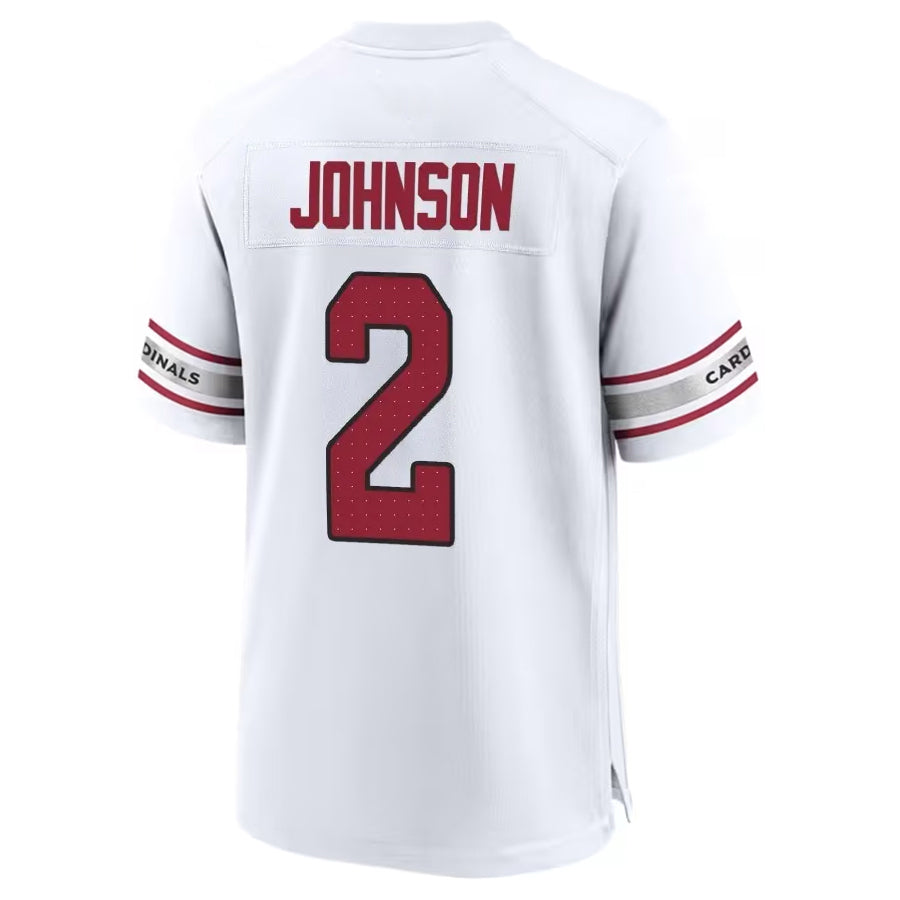 A.Cardinals #2 Will Johnson Player White Home Game Ndoa Stitched Jerseys