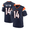 D.Broncos #14 Courtland Sutton Player Navy Home Game Ndoa Stitched Jerseys