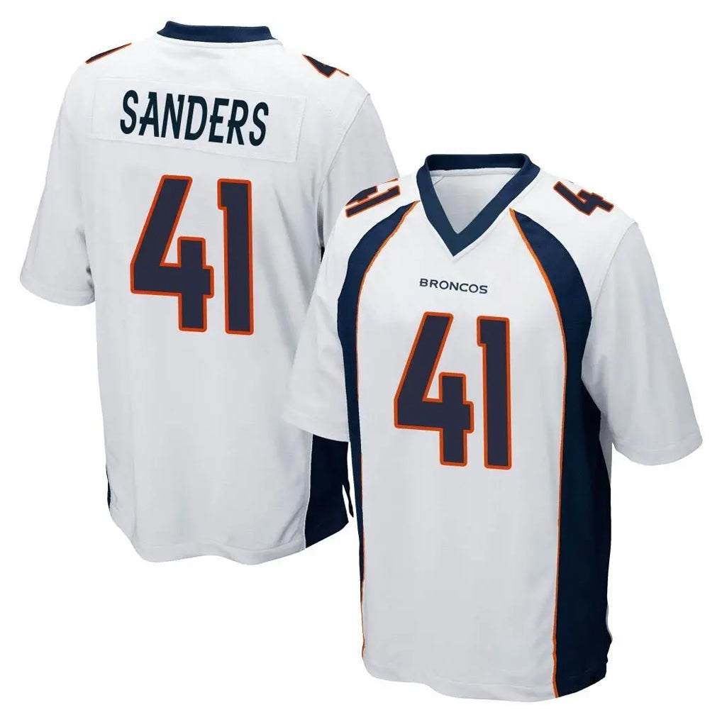 D.Broncos #41 Drew Sanders Player White Game Ndoa Stitched Jerseys