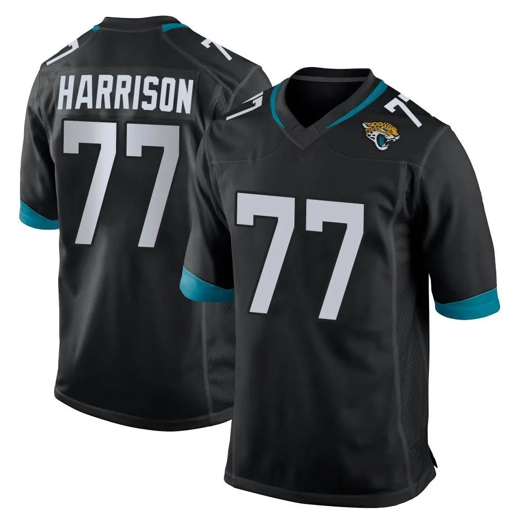 J.Jaguars #77 Anton Harrison Player Black Home Game Ndoa Stitched Jerseys