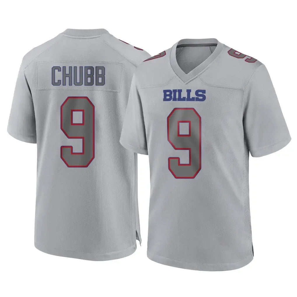 B.Bills #9 Bradley Chubb Player Gray Home Game Ndoa Stitched Jerseys
