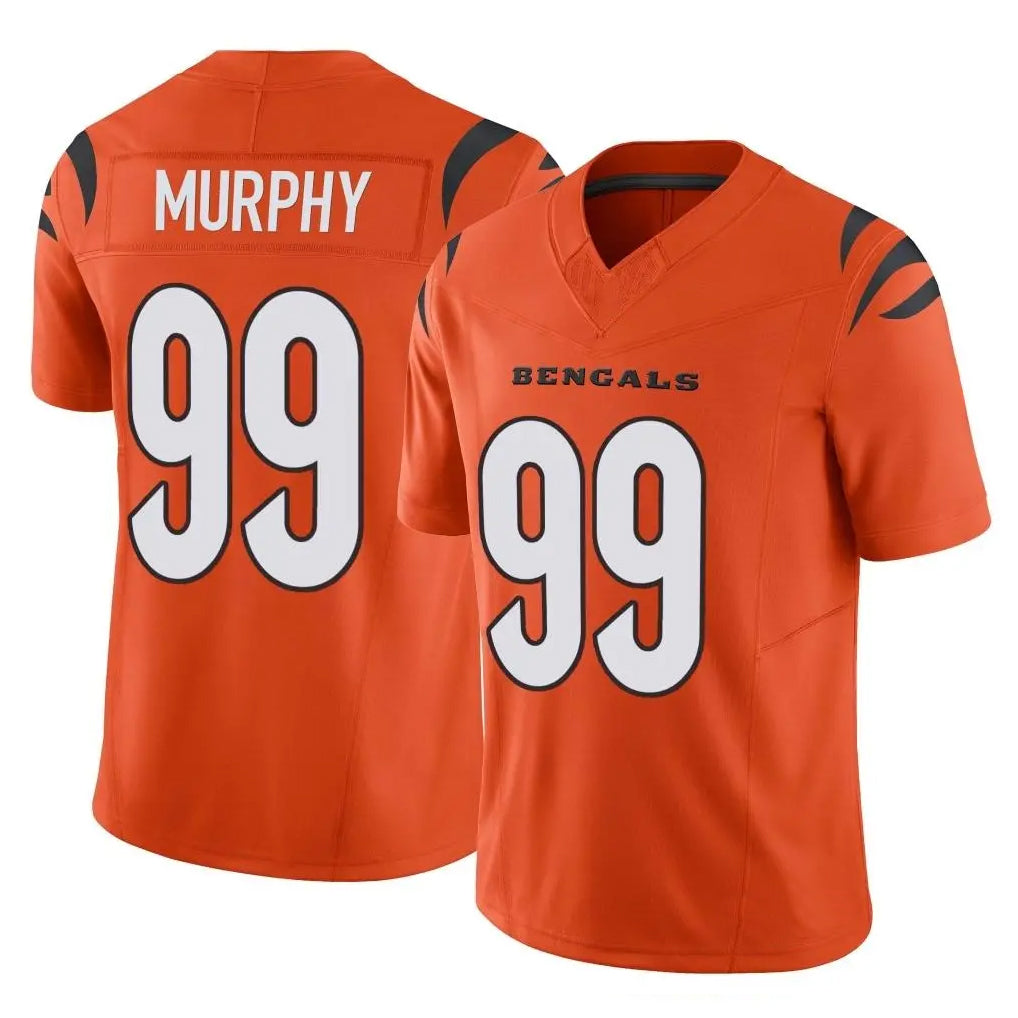 C.Bengals #99 Myles Murphy Player Orange Vapor F.U.S.E. Limited Home Game Ndoa Stitched Jerseys