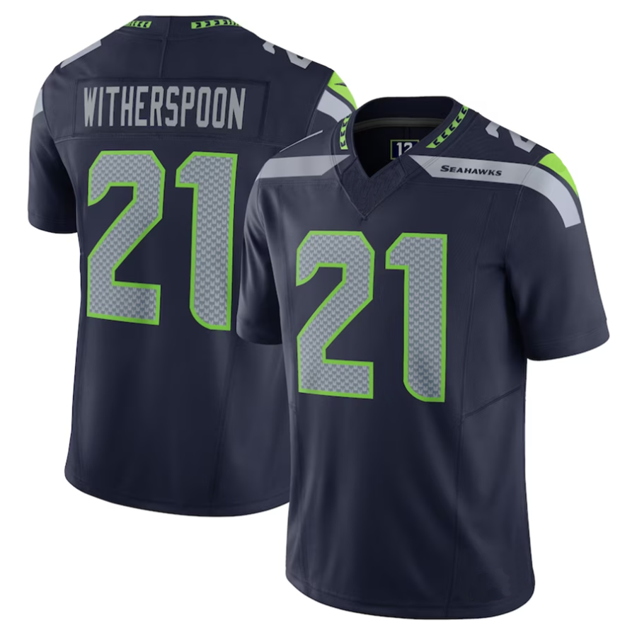 Ndoa S.Seahawks #21 Devon Witherspoon Player Navy Vapor F.U.S.E. Limited Stitched Jerseys