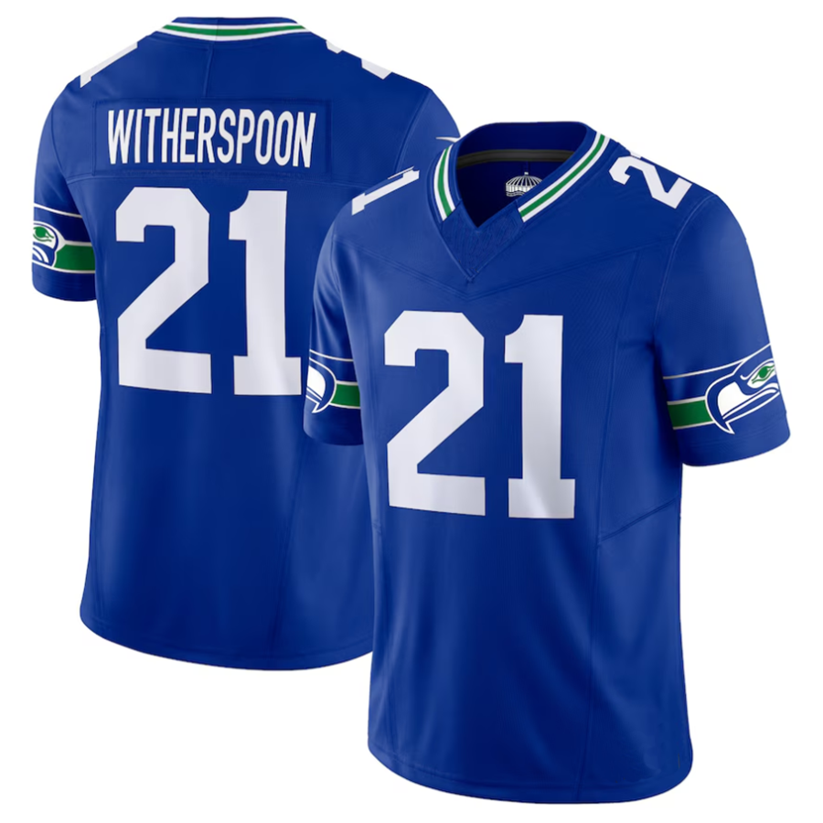 Ndoa S.Seahawks #21 Devon Witherspoon Player Royal Alternate Vapor F.U.S.E. Stitched Jerseys