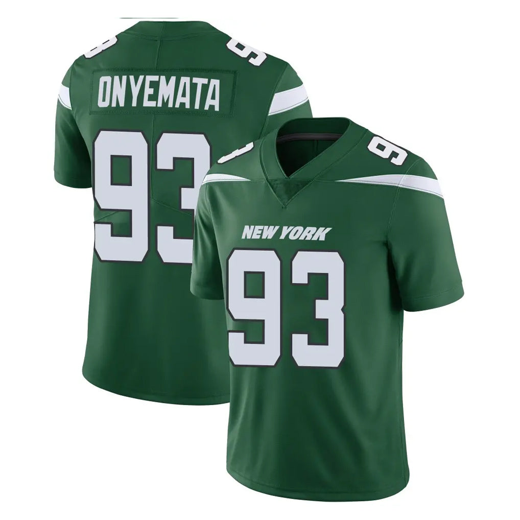 NY.Jets #93 David Onyemata Player Green Limited Vapor Home Game Ndoa Stitched Jerseys