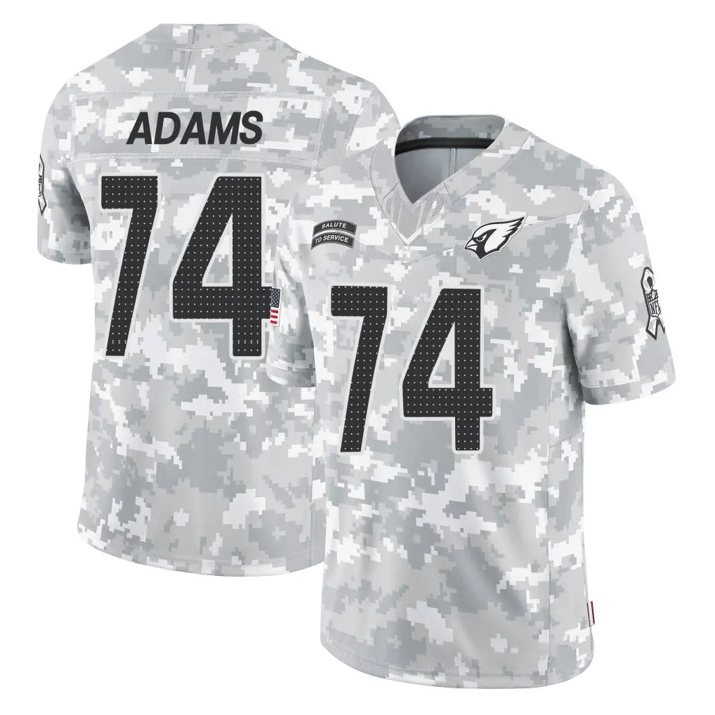A.Cardinals #74 Isaiah Adams Player Camo Salute to Service Limited Home Ndoa Stitched Jerseys