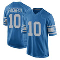 D.Lions #10 Isiah Pacheco Player Blue Vapor Untouchable Throwback Game Ndoa Stitched Jerseys