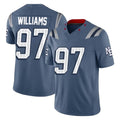 NE.Patriots #97 Milton Williams Player Blue Limited Rivalries Collection Home Game Ndoa Stitched Jerseys