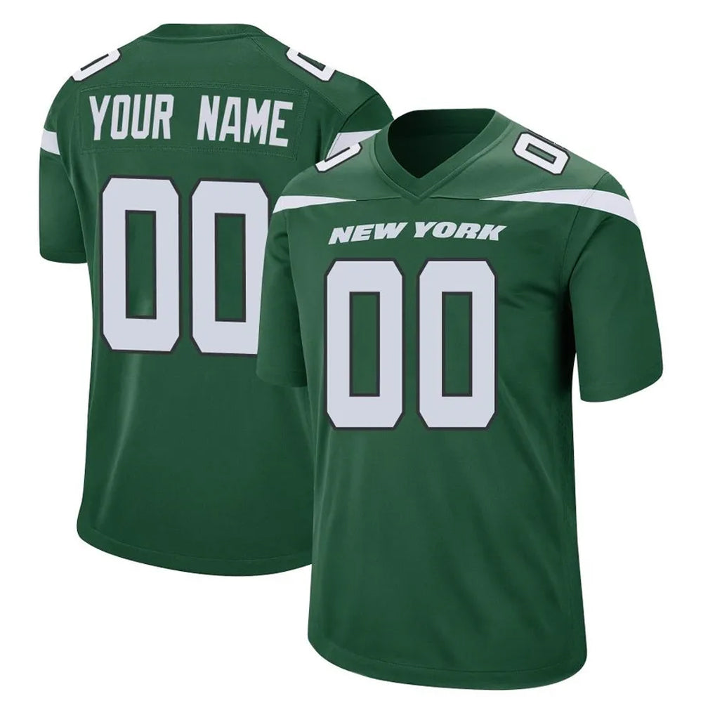 Custom NY.Jets Green Home Game Any Name & Numbers Ndoa Stitched Jerseys
