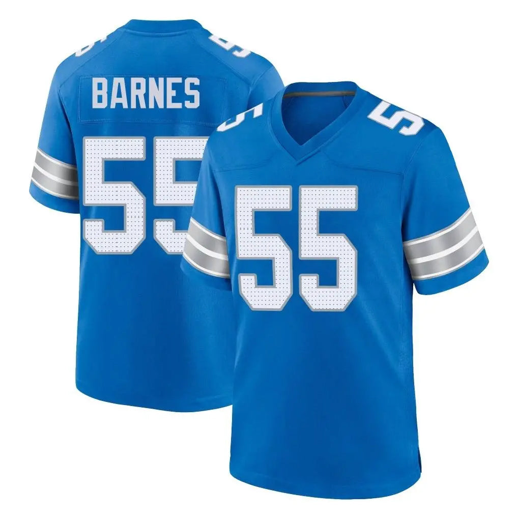 D.Lions #55 Derrick Barnes Player Blue Alternate Home Game Ndoa Stitched Jerseys
