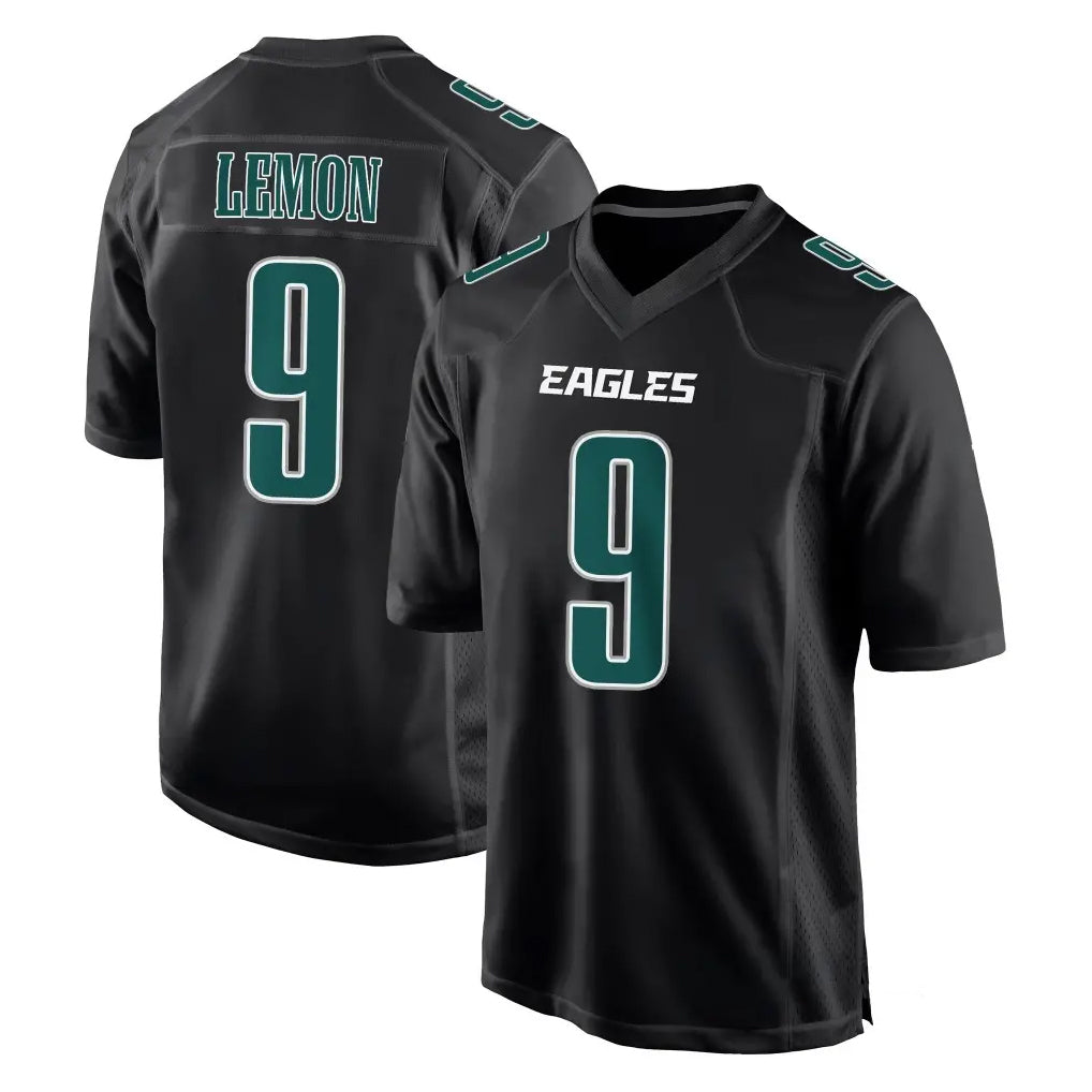 P.Eagles #9 Makai Lemon Player Carbon Black Fashion Home Game Ndoa Stitched Jerseys