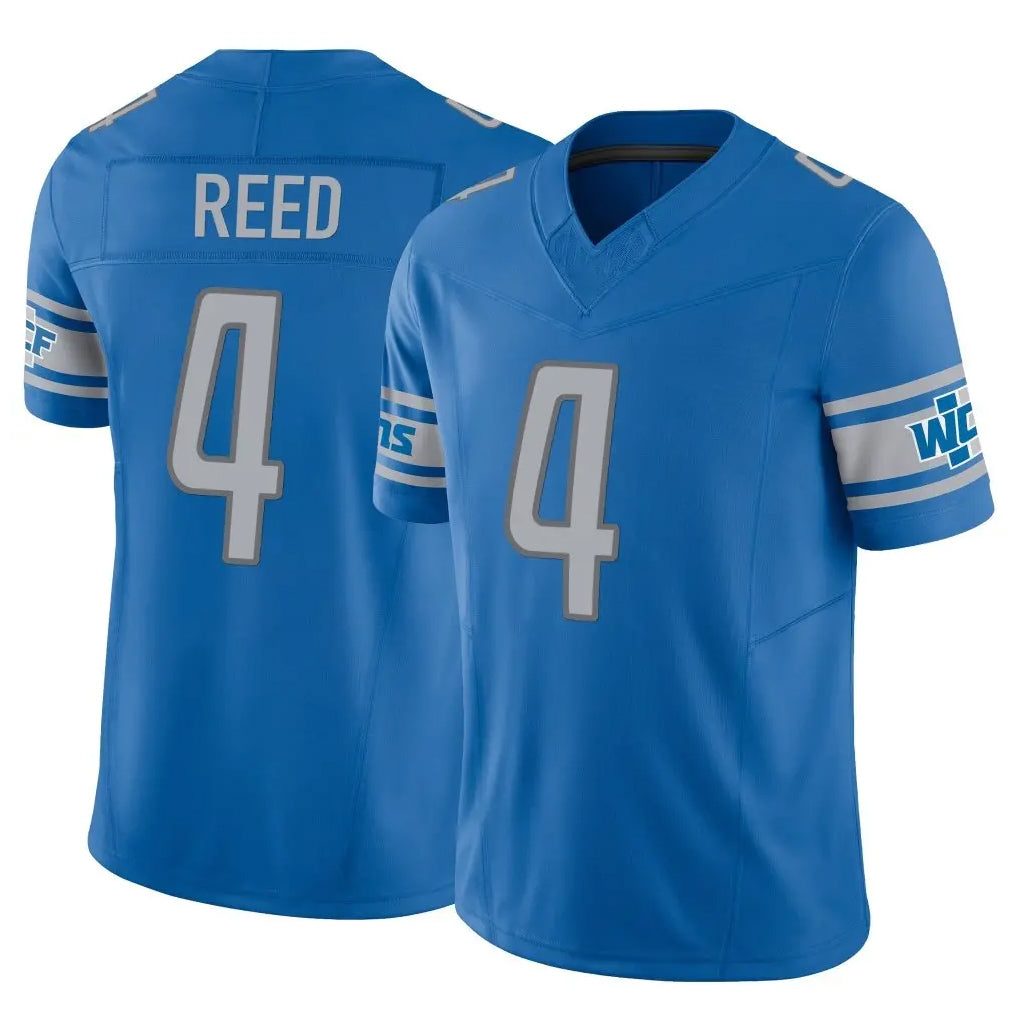 D.Lions #4 D.J. Reed Player Blue Vapor F.U.S.E. Limited Home Game Ndoa Stitched Jerseys
