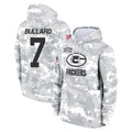 GB.Packers #7 Javon Bullard Player Arctic Camo Salute to Service Hoodies Limited Game Ndoa Stitched Jerseys