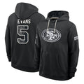 SF.49ers #5 Mike Evans Player 2026 Black Logo Pullover Hoodies Limited Game Ndoa Stitched Jerseys
