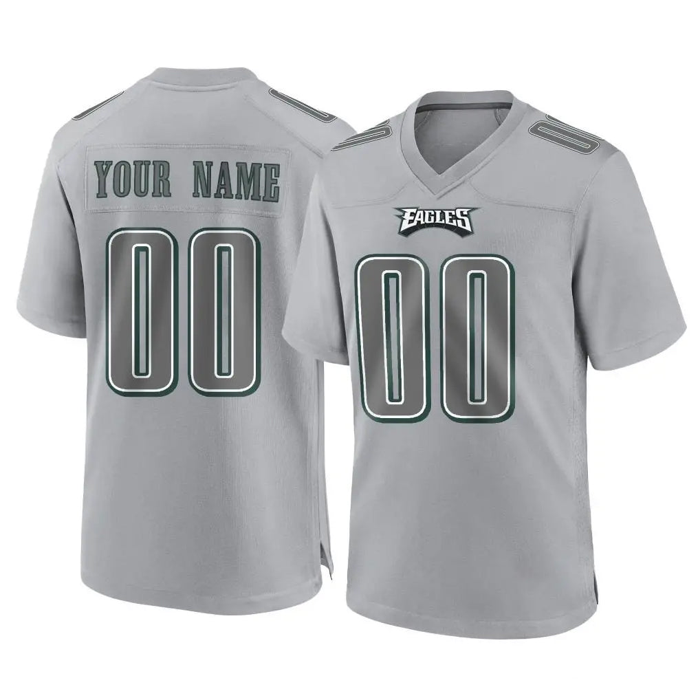 Custom P.Eagles Gray Atmosphere Fashion Home Game Any Name & Numbers Ndoa Stitched Jerseys