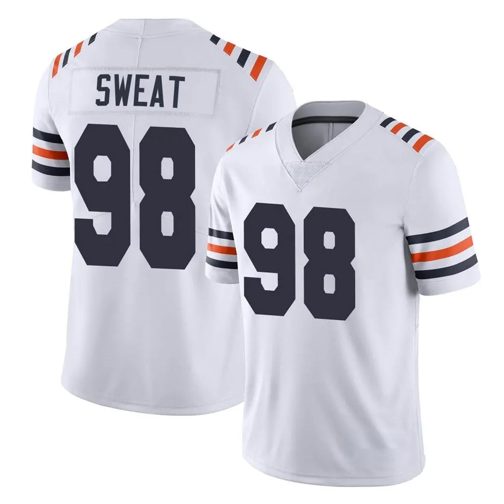 C.Bears #98 Montez Sweat Player White Classic Vapor Limited Home Game Ndoa Stitched Jerseys
