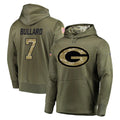 GB.Packers #7 Javon Bullard Player Olive Salute to Service Pullover Hoodies Home Game Ndoa Stitched Jerseys
