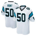 C.Panthers #50 Robert Hunt Player White Game Ndoa Stitched Jerseys