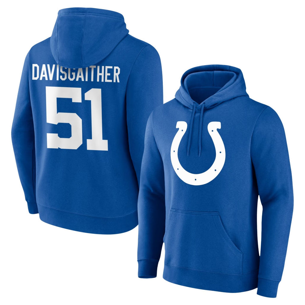 IN.Colts #51 Akeem Davis-Gaither Player Royal Pullover Hoodies Limited Game Ndoa Stitched Jerseys