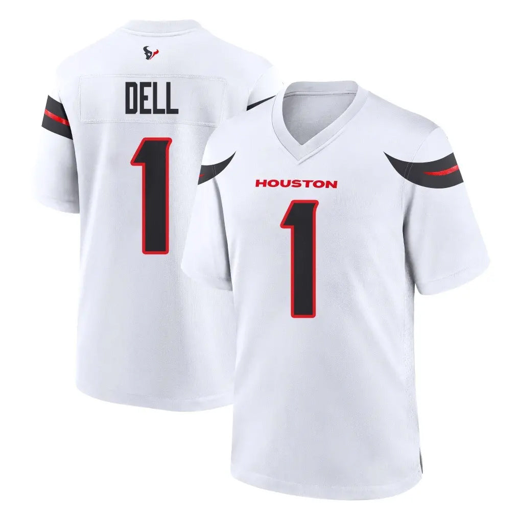 H.Texans #1 Tank Dell Player White Home Game Ndoa Stitched Jerseys