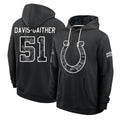IN.Colts #51 Akeem Davis-Gaither Player 2026 Black Logo Pullover Hoodies Limited Game Ndoa Stitched Jerseys