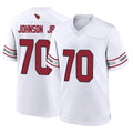 A.Cardinals #70 Paris Johnson Jr. Player White Home Game Ndoa Stitched Jerseys