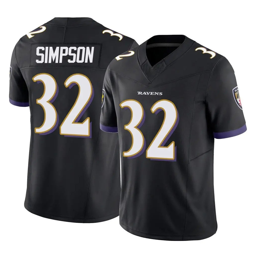 B.Ravens #32 Trenton Simpson Player Black Vapor F.U.S.E. Limited Ndoa Stitched Jerseys