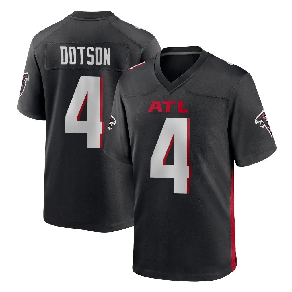 A.Falcons #4 Jahan Dotson Player Black Home Game Ndoa Stitched Jerseys