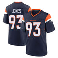 D.Broncos #93 D.J. Jones Player Navy Home Game Ndoa Stitched Jerseys
