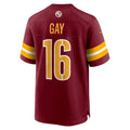 Ndoa W.Commanders #16 Matt Gay Burgundy Team Game Jersey