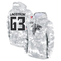 A.Falcons #63 Chris Lindstrom Player Arctic Camo Salute to Service Limited Hoodie Ndoa Stitched Jerseys