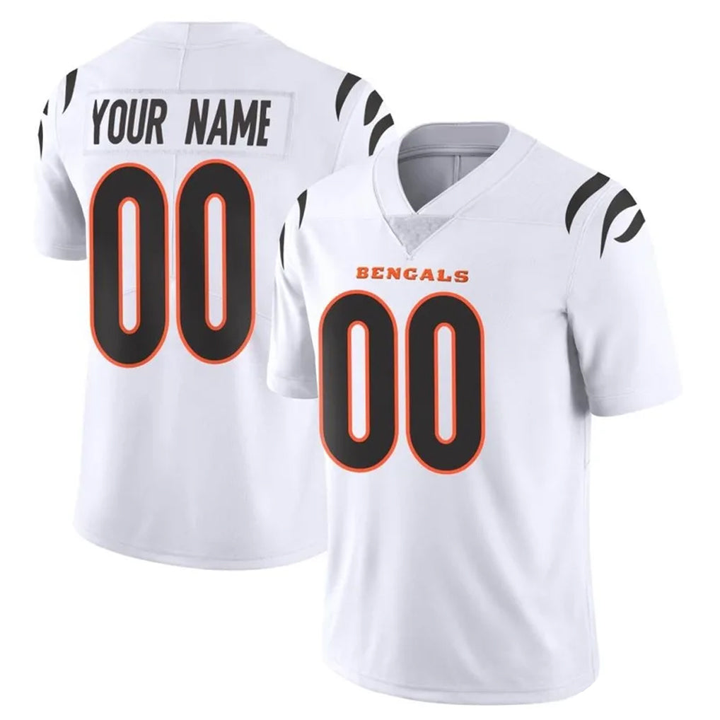 Custom C.Bengals White Vapor Untouchable Limited Home Game Any Name & Numbers Ndoa Stitched Jerseys