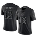 D.Cowboys #13 Caleb Downs Player Black Limited Reflective Home Game Ndoa Stitched Jerseys