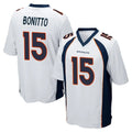 D.Broncos #15 Nik Bonitto Player White Game Ndoa Stitched Jerseys