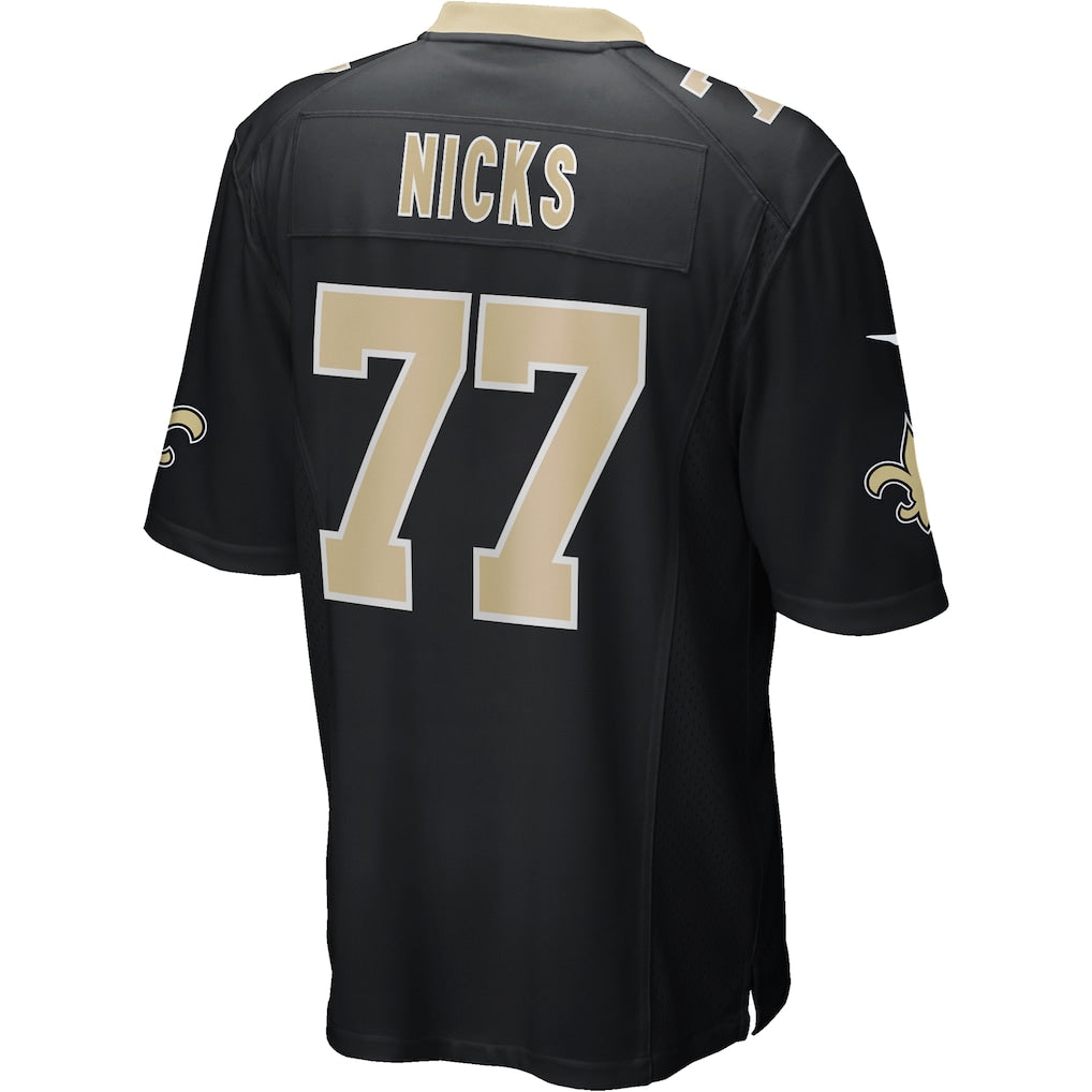 Ndoa NO.Saints #77 Carl Nicks Black Game Retired Player Jersey